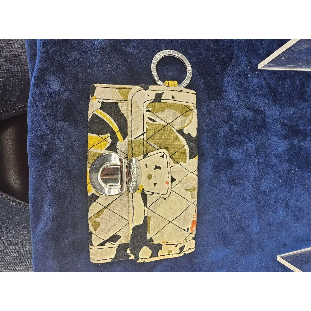 Vera Bradley‎ Tri Fold Wallet ID Easy Look on Back Dogwood Black Yellow - Picture 9 of 9